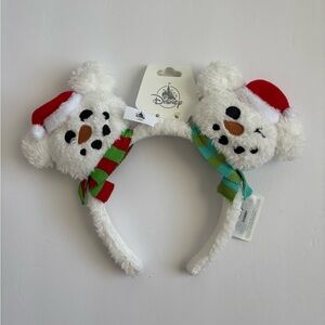Disney Mickey Mouse Snowman Ears Headband NWT